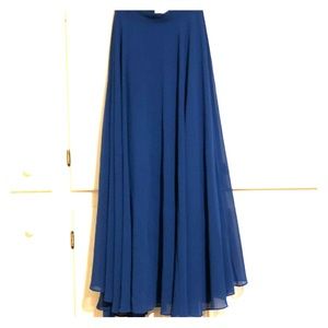 Sapphire blue, floor length skirt!